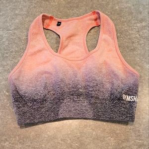 Gymshark Sports Bra Small Pink Ombre Seamless Contour